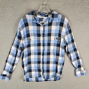 RepYourWater Fishing Shirt Mens Small Multi Check Detailed‎ Pocket Long Sleeve
